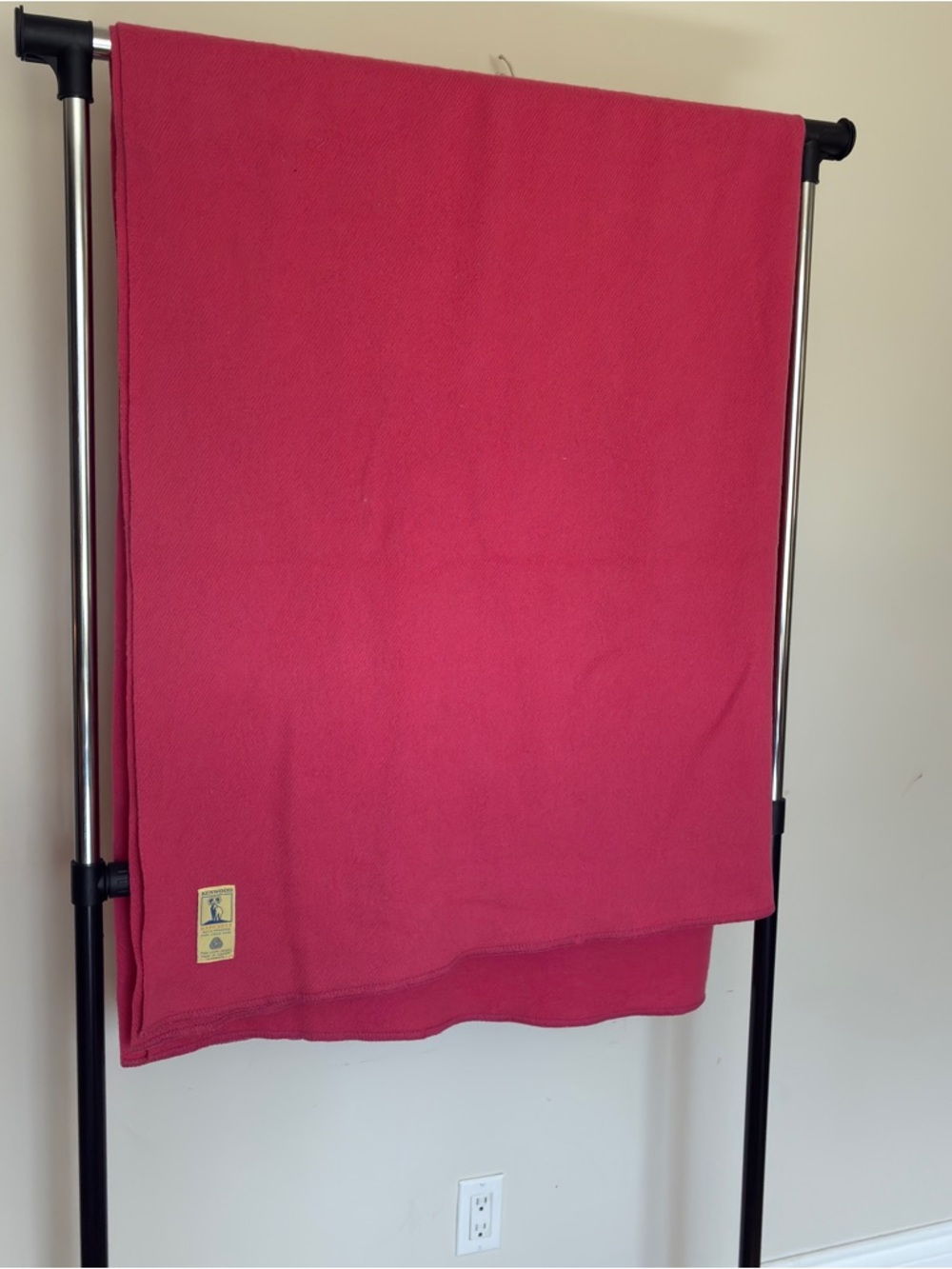 Vintage Kenwood Ramcrest Pure Virgin Wool Blanket Pink 80x64 Made in Canada